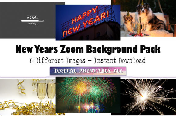 Download New Years Eve Zoom Background 6 Firework - Premium Bundle
