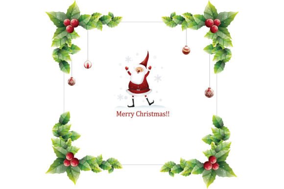 Download Christmas Border Leaf Frame Decoration - Premium Resources