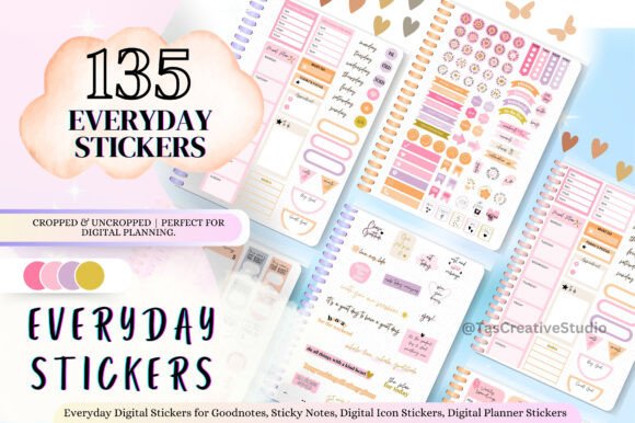 Download Everyday Life Digital Stickers Bundle - Digital stickers Collection