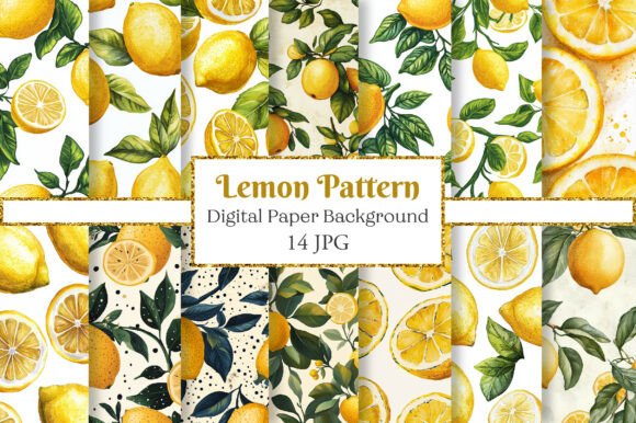 Download Lemon Pattern Sublimation Bundle - Lemon pattern Collection