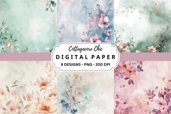 Download Cottagecore Chic Watercolor Background - Watercolor background Collection