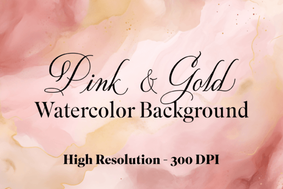 Download Pink &amp; Gold Watercolor Background - Watercolor background Collection