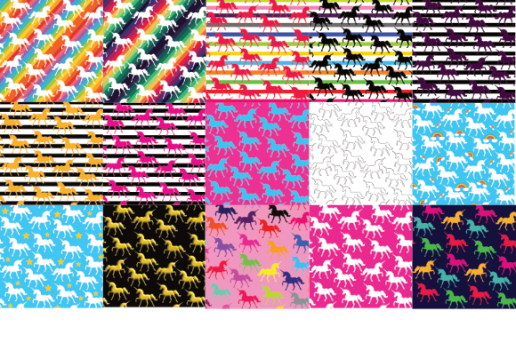 Download Unicorn Pattern,15 Unicorn Digital Paper - Unicorn digital paper Collection